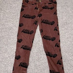 ALIFE X LEE Brown Bittersweet Corduroy Logo Taper Jeans